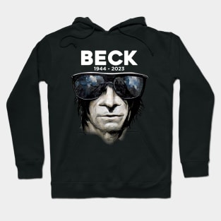 Jeff Beck No 5: Rest In Peace 1944 - 2023 (RIP) on a Dark Background Hoodie